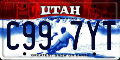 UT license plate C997YT