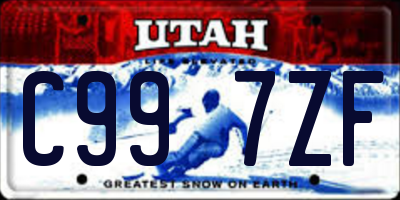 UT license plate C997ZF