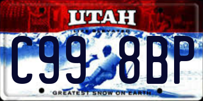 UT license plate C998BP