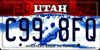 UT license plate C998FQ