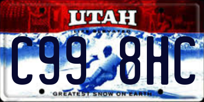 UT license plate C998HC
