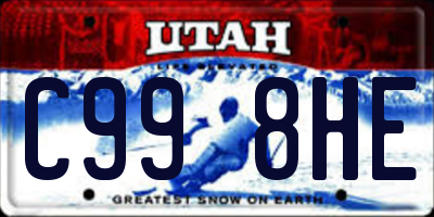 UT license plate C998HE