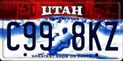 UT license plate C998KZ