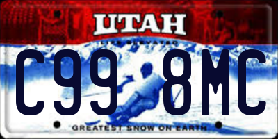 UT license plate C998MC