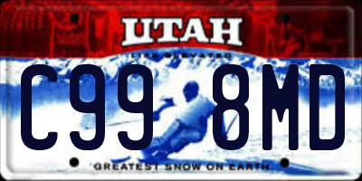 UT license plate C998MD