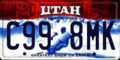 UT license plate C998MK