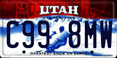 UT license plate C998MW
