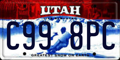 UT license plate C998PC