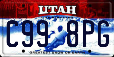 UT license plate C998PG