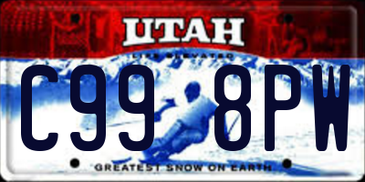 UT license plate C998PW