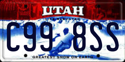 UT license plate C998SS