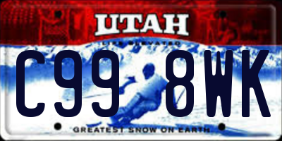 UT license plate C998WK