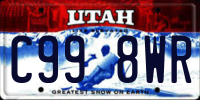 UT license plate C998WR