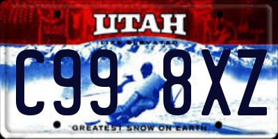 UT license plate C998XZ