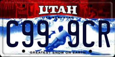 UT license plate C999CR