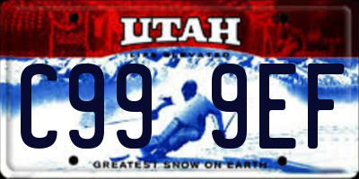 UT license plate C999EF