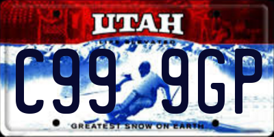 UT license plate C999GP