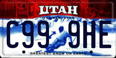 UT license plate C999HE