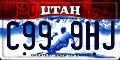 UT license plate C999HJ