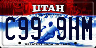 UT license plate C999HM