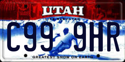 UT license plate C999HR
