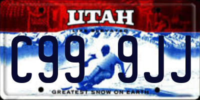 UT license plate C999JJ