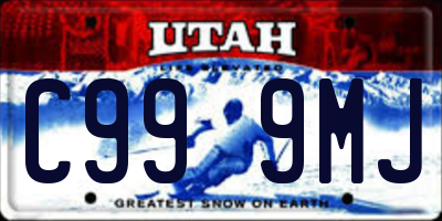 UT license plate C999MJ