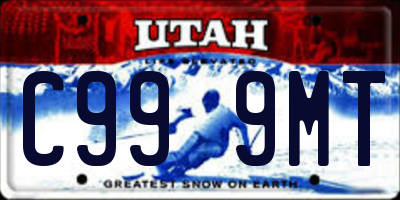 UT license plate C999MT