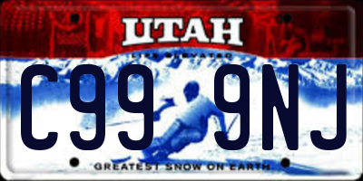 UT license plate C999NJ