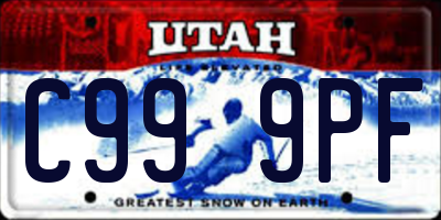 UT license plate C999PF