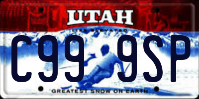 UT license plate C999SP