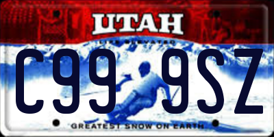 UT license plate C999SZ