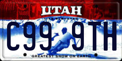 UT license plate C999TH
