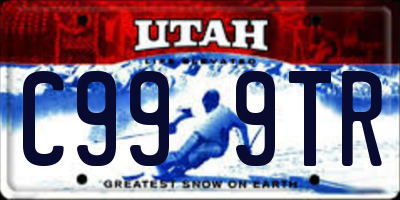 UT license plate C999TR