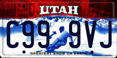 UT license plate C999VJ
