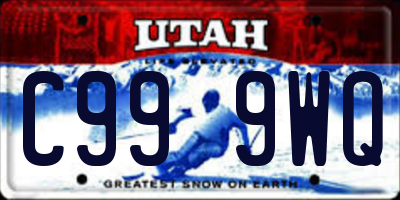 UT license plate C999WQ