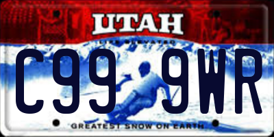UT license plate C999WR