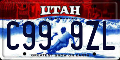 UT license plate C999ZL