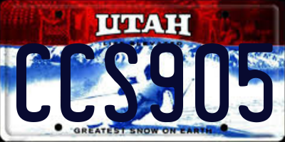 UT license plate CCS905