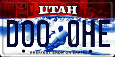 UT license plate D000HE