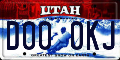 UT license plate D000KJ