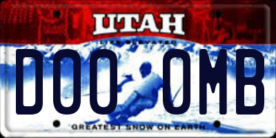 UT license plate D000MB