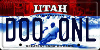 UT license plate D000NL