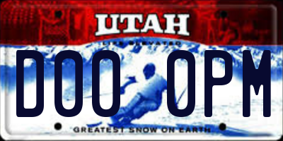 UT license plate D000PM