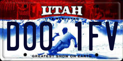 UT license plate D001FV