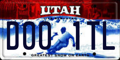 UT license plate D001TL