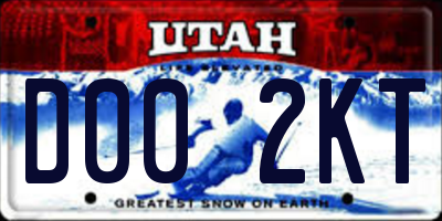 UT license plate D002KT