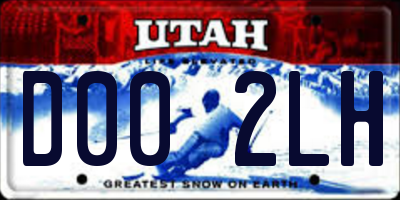 UT license plate D002LH