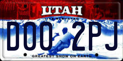 UT license plate D002PJ