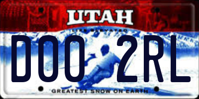 UT license plate D002RL